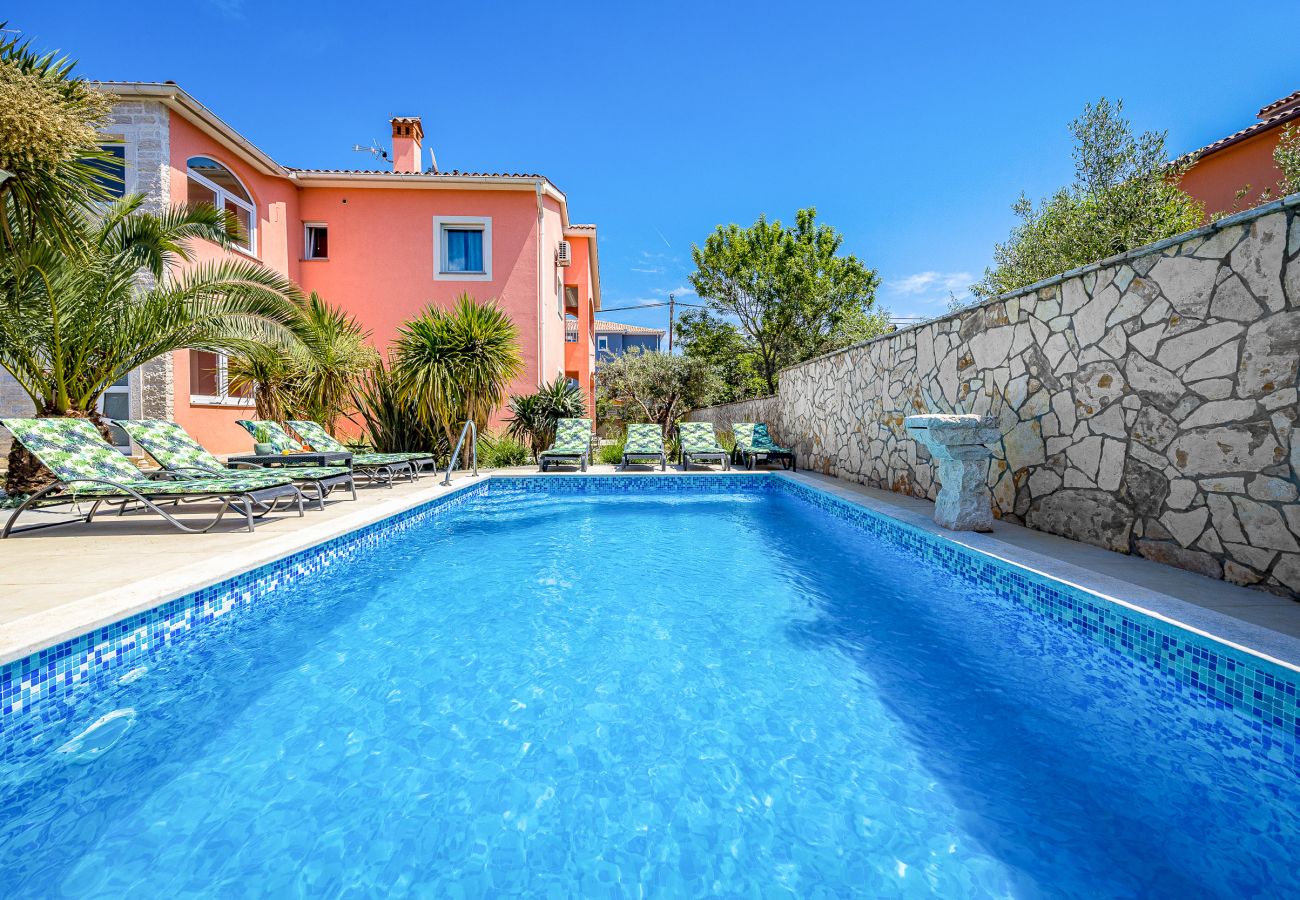 Villa in Šišan - Cozy Villa for 10 with Pool, BBQ, Billiards